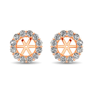 14K Rose Gold Diamond 1/2 Ct.Tw. Earrings Jacket