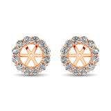 14K Rose Gold Diamond 1/2 Ct.Tw. Earrings Jacket