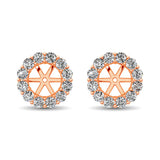 14K Rose Gold Diamond 3/4 Ct.Tw. Earrings Jacket