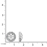 14K White Gold Diamond 1/2 Ct.Tw. Earrings Jacket