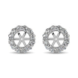 14K White Gold Diamond 3/4 Ct.Tw. Earrings Jacket