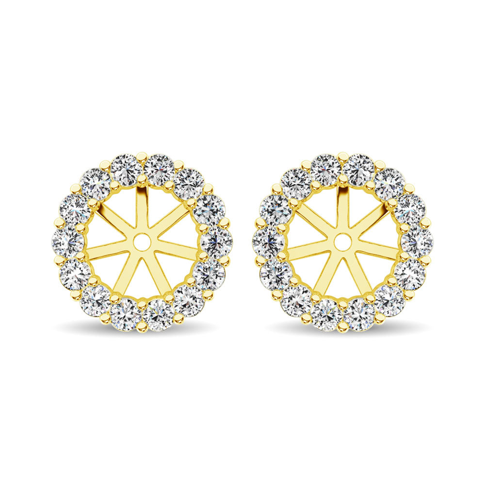 14K Yellow Gold Diamond 1/4 Ct.Tw. Earrings Jacket