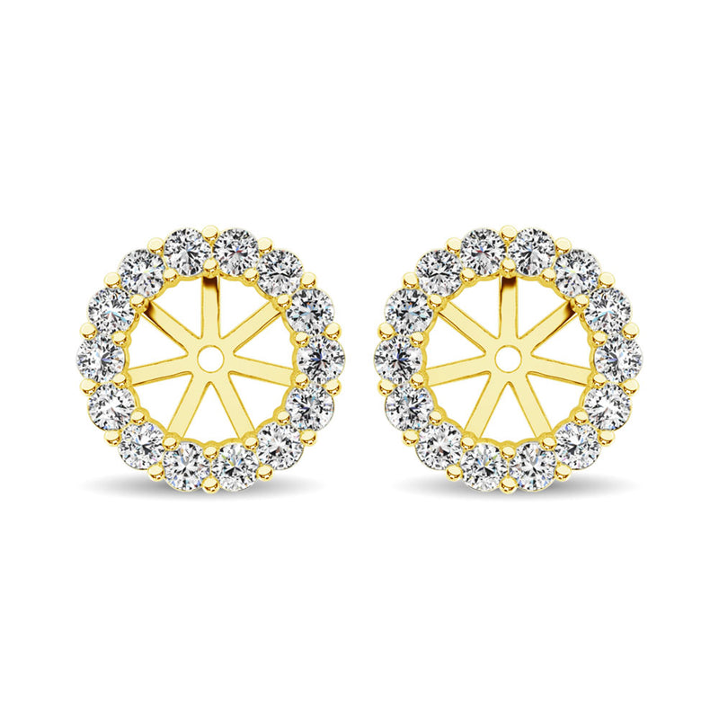 14K Yellow Gold Diamond 1/4 Ct.Tw. Earrings Jacket