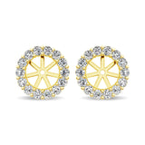 14K Yellow Gold Diamond 1/4 Ct.Tw. Earrings Jacket