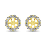 14K Yellow Gold Diamond 1/2 Ct.Tw. Earrings Jacket