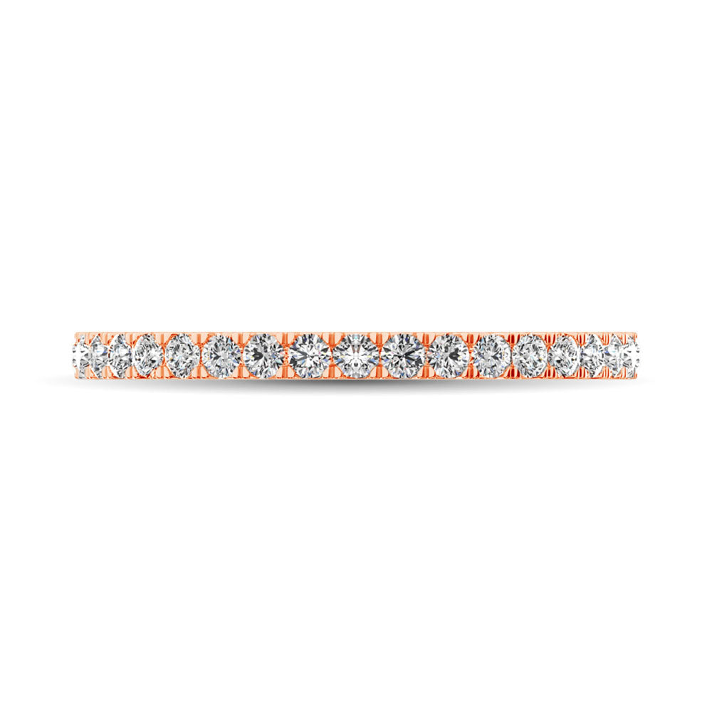 14K Rose Gold Diamond 3/8 Ct.Tw. 9 Stone Anniversary Band