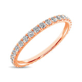 14K Rose Gold Diamond 3/8 Ct.Tw. 9 Stone Anniversary Band