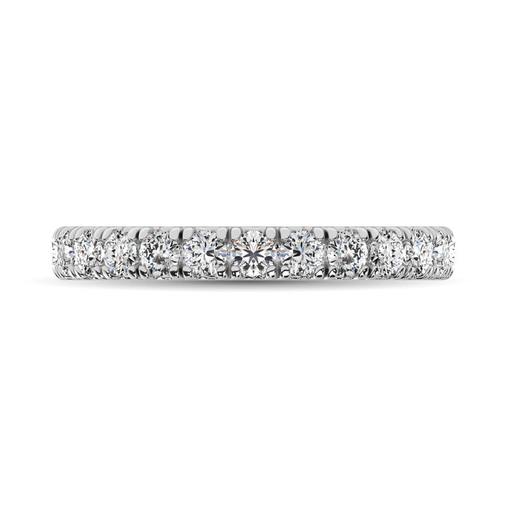 14K White Gold Diamond 1 1/4 Ct.Tw. 9 Stone Anniversary Band