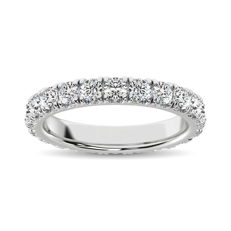 14K White Gold Diamond 1 5/8 Ct.Tw. 9 Stone Anniversary Band