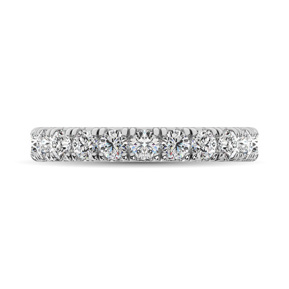 14K White Gold Diamond 1 5/8 Ct.Tw. 9 Stone Anniversary Band