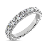14K White Gold Diamond 1 5/8 Ct.Tw. 9 Stone Anniversary Band