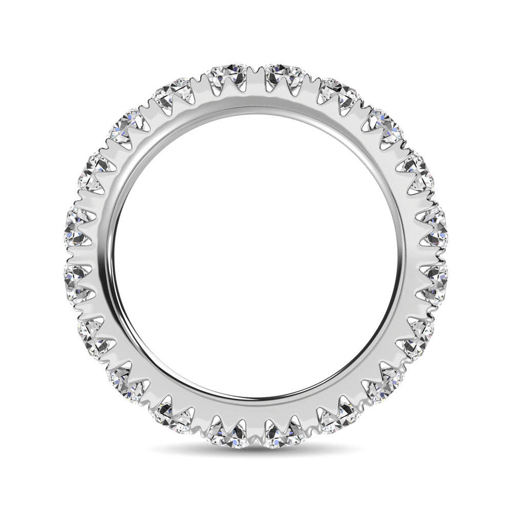 14K White Gold Diamond 3 Ct.Tw. 9 Stone Anniversary Band