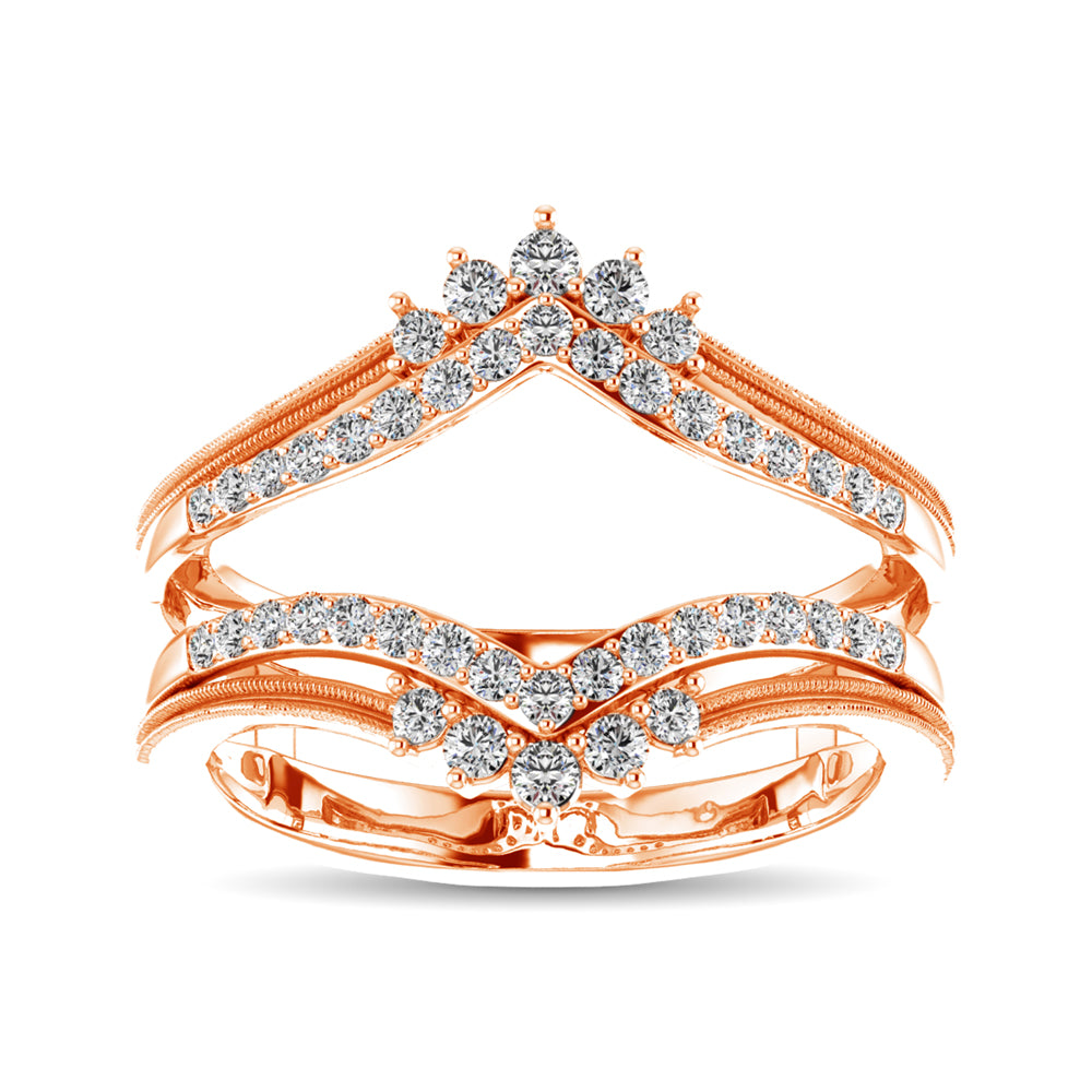 14K Rose Gold 1/2 Ct.Tw. Diamond Guard Ring