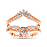 14K Rose Gold 1/2 Ct.Tw. Diamond Guard Ring