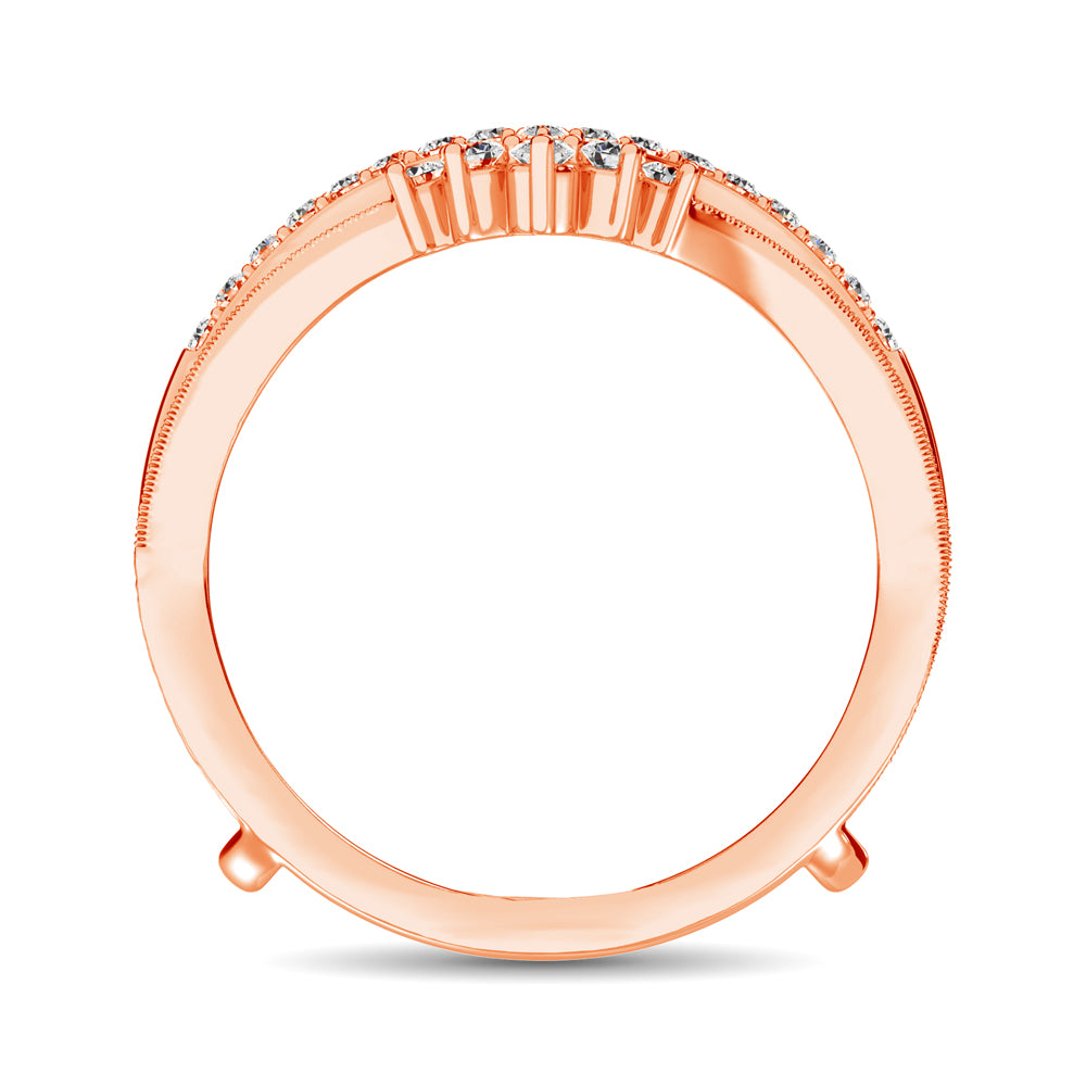 14K Rose Gold 1/2 Ct.Tw. Diamond Guard Ring