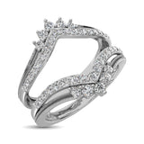 14K White Gold 1/2 Ct.Tw. Diamond Guard Ring