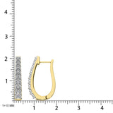 10K Yellow Gold Diamond 1 Ct.Tw. Classic Hoop Earrings