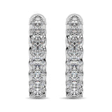 10K White Gold Diamond 1 Ct.Tw. Hoop Earrings