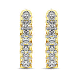 10K Yellow Gold Diamond 1 Ct.Tw. Hoop Earrings