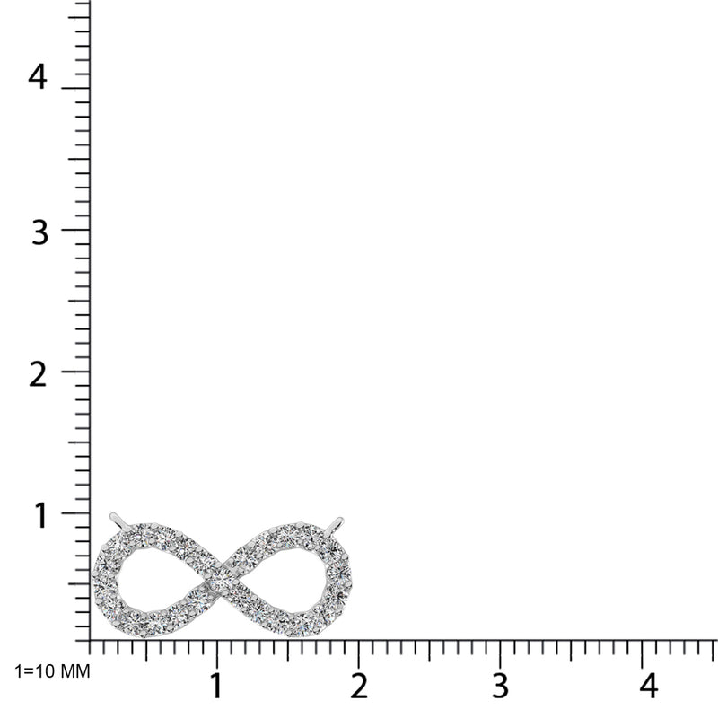 10K White Gold Diamond 1/2 Ct.Tw. Infinity Pendant
