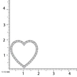 10K White Gold Diamond 1/2 Ct.Tw. Heart Pendant
