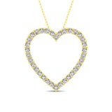 10K Yellow Gold Diamond 1/2 Ct.Tw. Heart Pendant