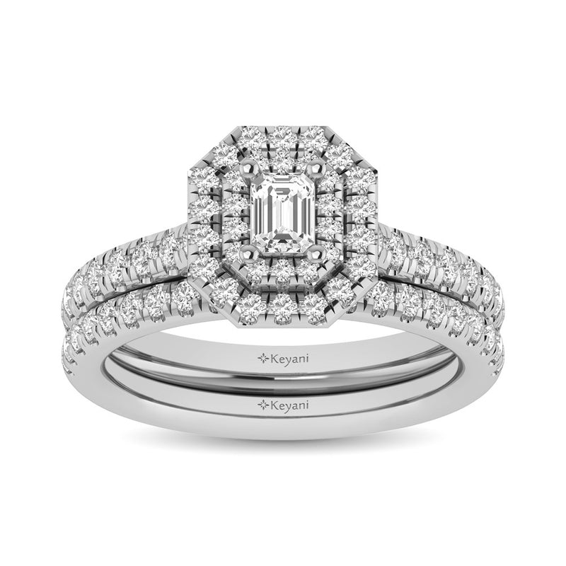 14KT White Gold 1Ct.Tw. Diamond keyani Bridal Ring