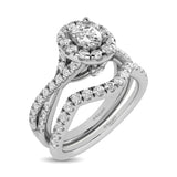 14KT White Gold 1Ct.Tw. Diamond keyani Bridal Ring