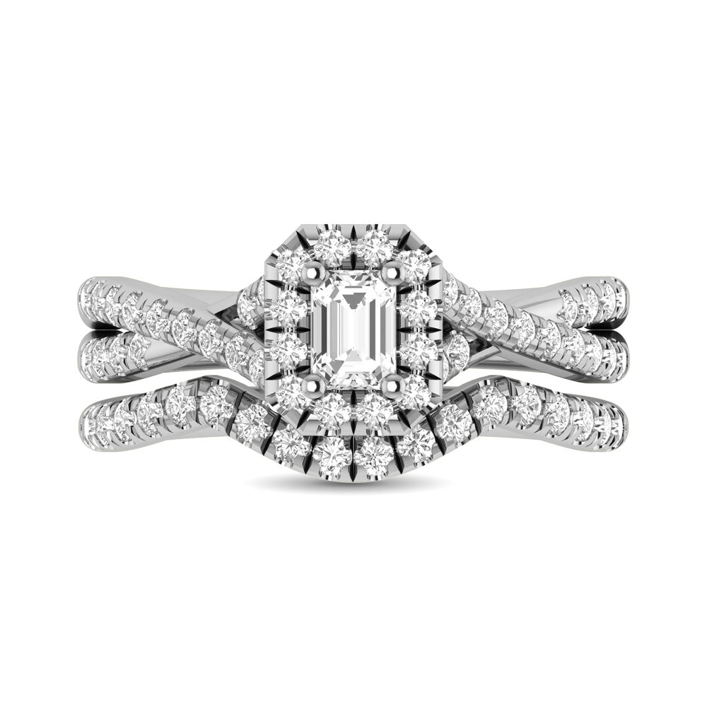 14KT White Gold 1Ct.Tw. Diamond keyani Bridal Ring