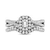 14KT White Gold 1Ct.Tw. Diamond keyani Bridal Ring