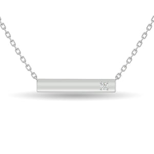Diamond Bar Necklace 1/20 ct tw in Sterling Silver