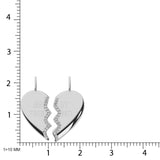 Diamond Best Friend Pendant 1/10 ct tw in Sterling Silver