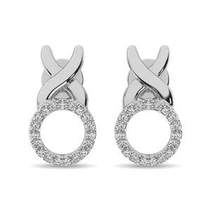 Diamond Fashion Earrings 1/10 ct tw in Sterling Silver