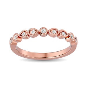 Diamond Stackable Band 1/10 ct tw in 10K Rose Gold