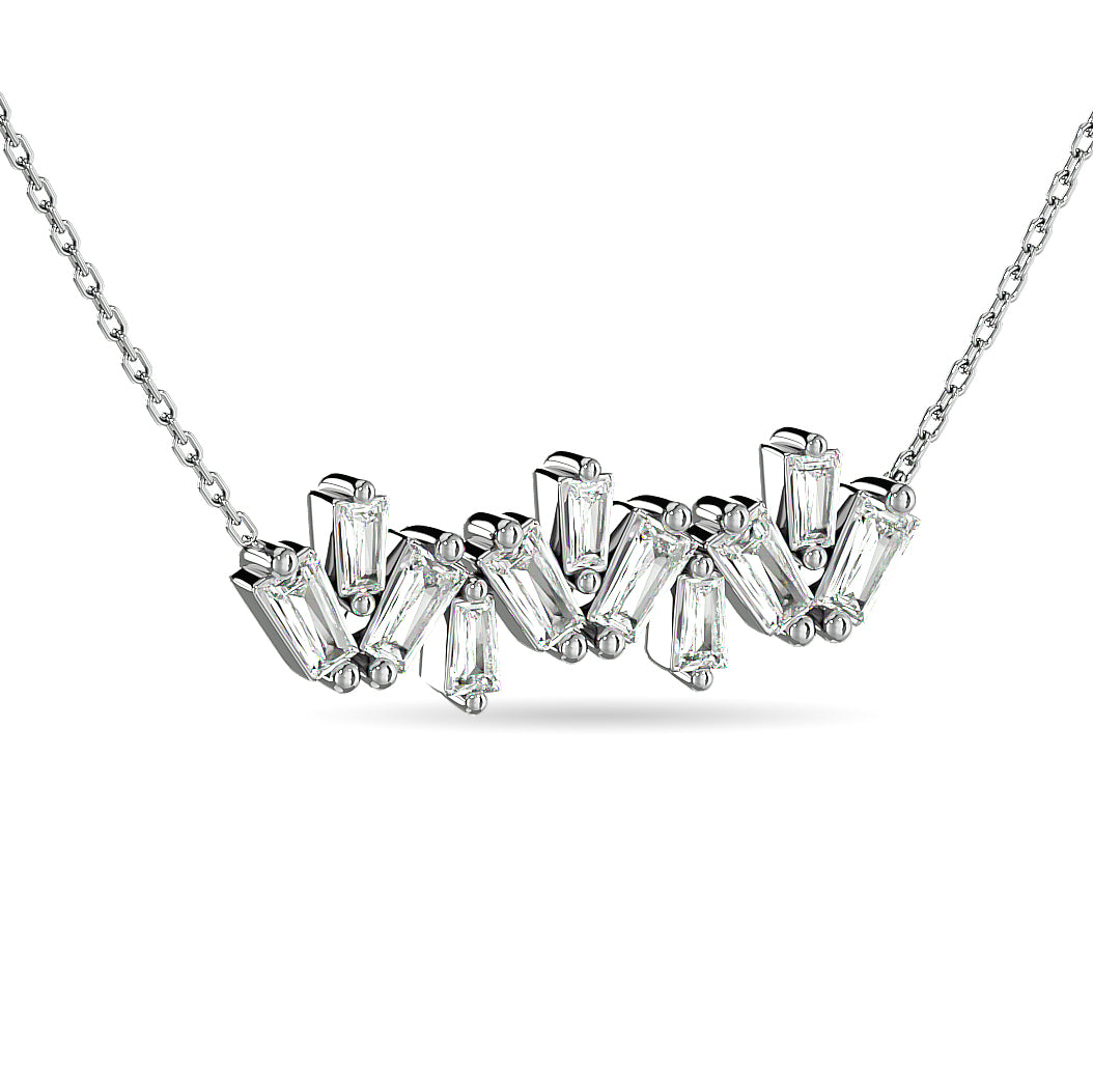 Diamond Tapper Fashion Necklace 1/5 ct tw in 10K White Gold