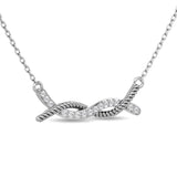Diamond Round Cut  Fashion Necklace 1/6 ct tw in 10K White Gold