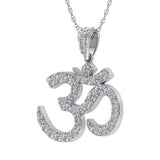 Diamond 1/4 Ct.Tw. Om Pendant in 10K White Gold