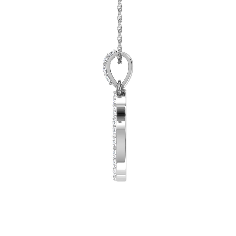 Diamond 1/4 Ct.Tw. Om Pendant in 10K White Gold