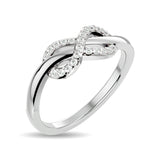 Diamond Infinity  Ring 1/8 ct tw in 10K White Gold