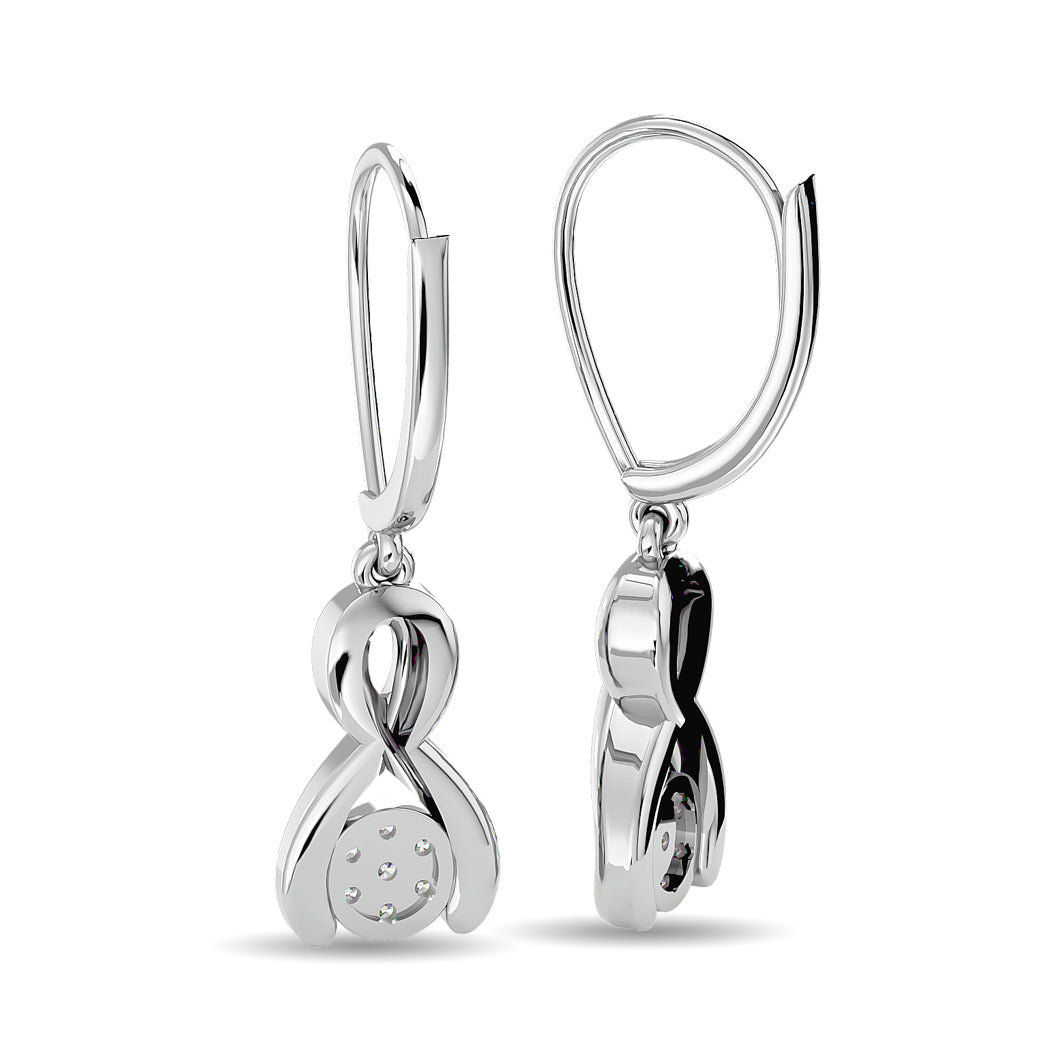 Diamond Fashion Earrings 1/6 ct tw in 10K White Gold