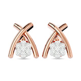 Diamond Fashion Earrings 1/10 ct tw in 10K Rose Gold