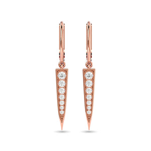 Diamond Fashion Earrings 1/6 ct tw in 10K Rose Gold
