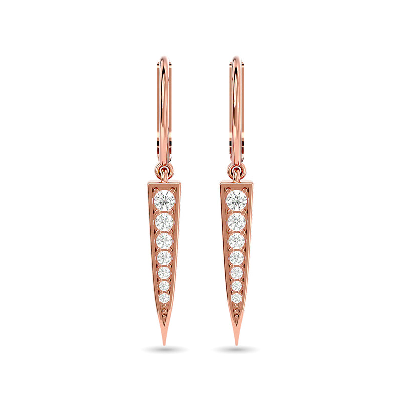 Diamond Fashion Earrings 1/6 ct tw in 10K Rose Gold