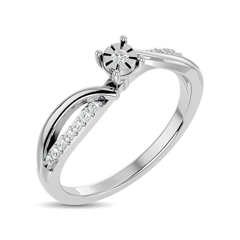 10K White  Gold 1/5 Ct.Tw. Diamond Promise Ring