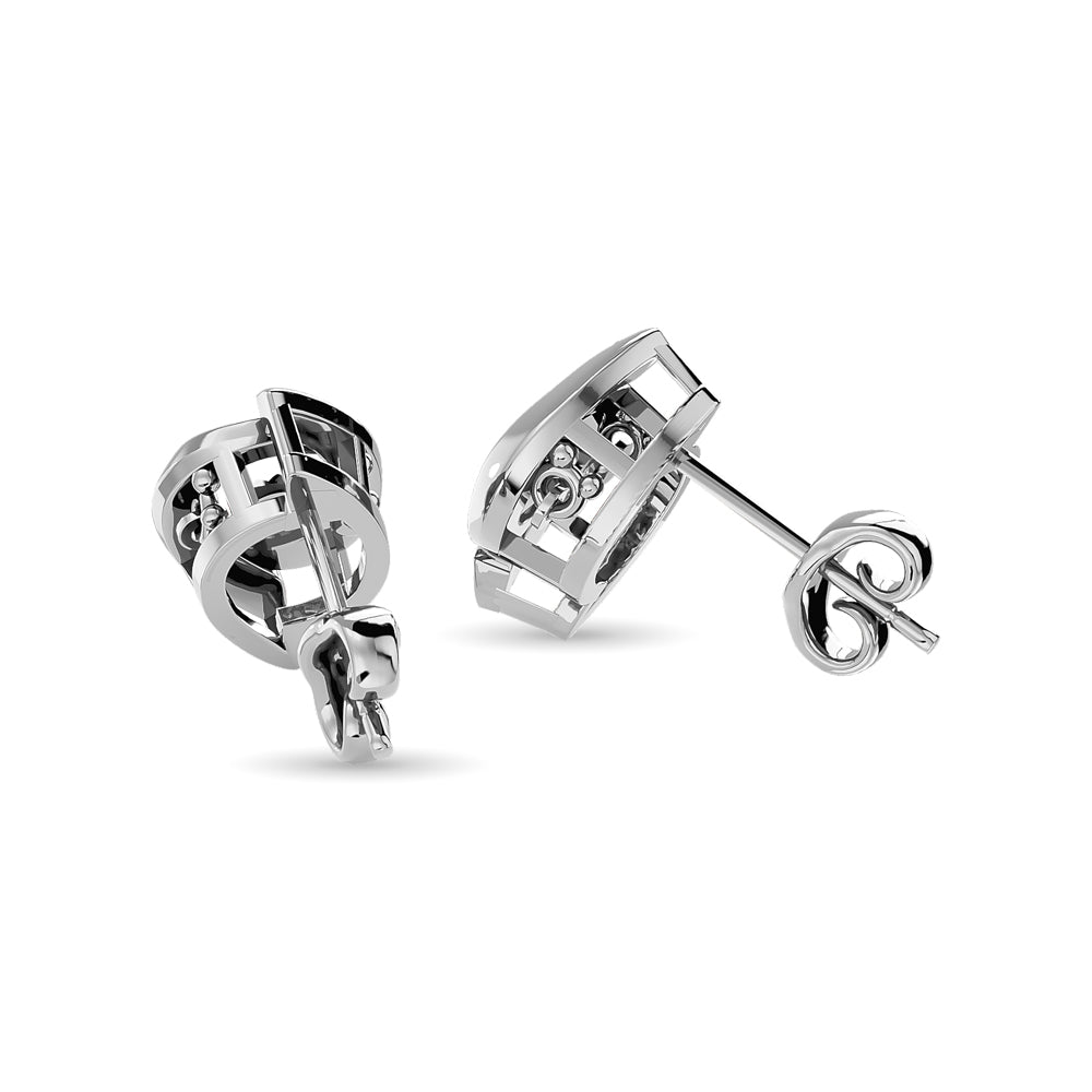 SILVER 1/20CT TW DIAMOND EARRING