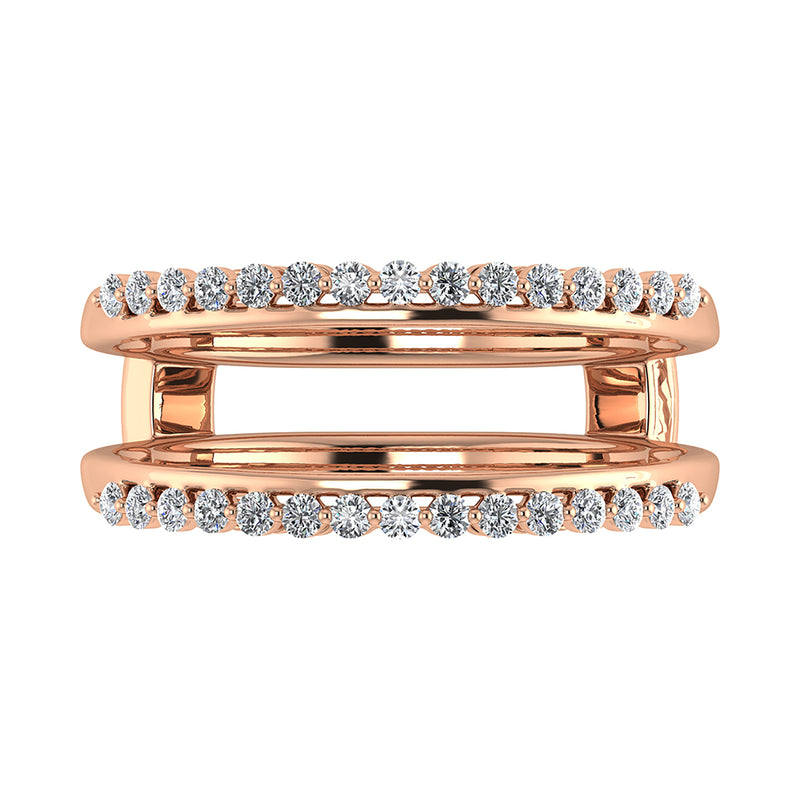 14K Pink Gold 1/2 Ct.Tw. Diamond Guard Ring