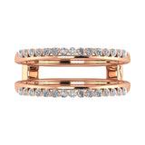 14K Pink Gold 1/2 Ct.Tw. Diamond Guard Ring