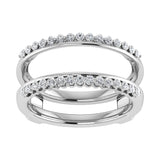 14K White Gold 1/2 Ct.Tw. Diamond Guard Ring