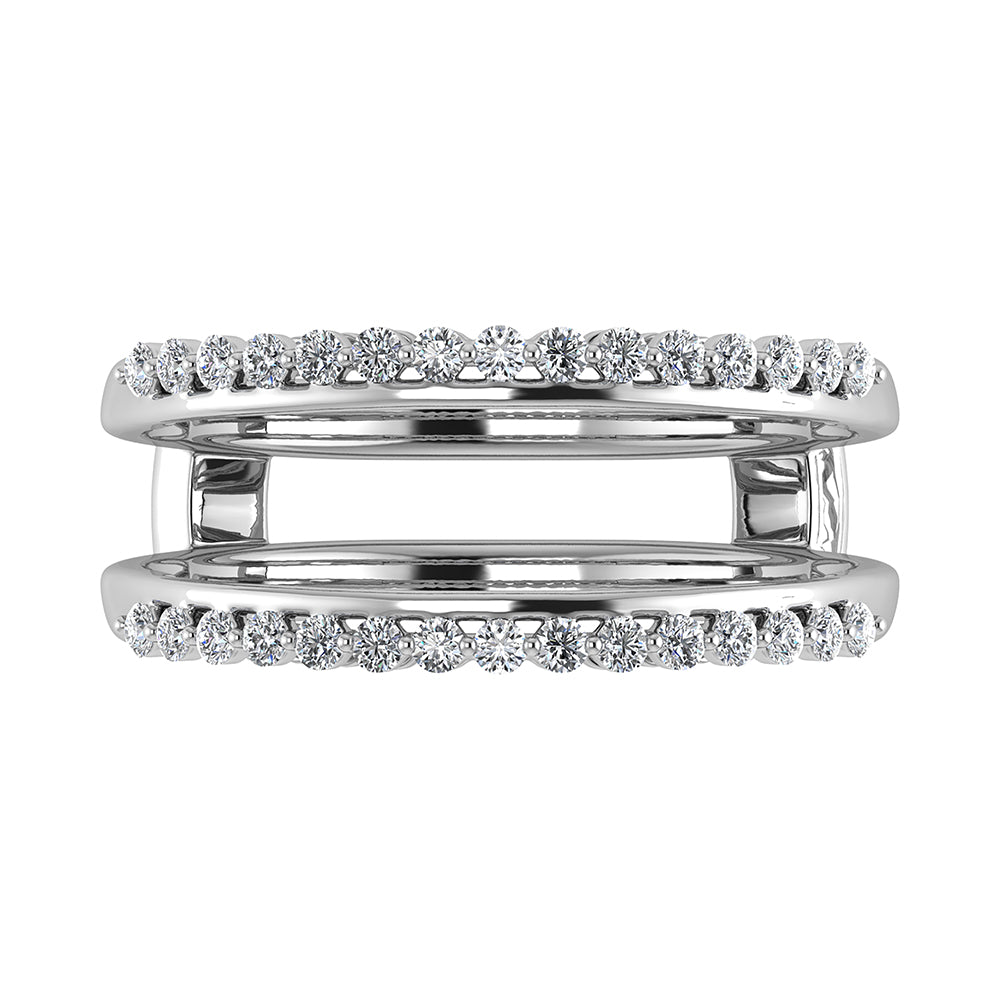 14K White Gold 1/2 Ct.Tw. Diamond Guard Ring