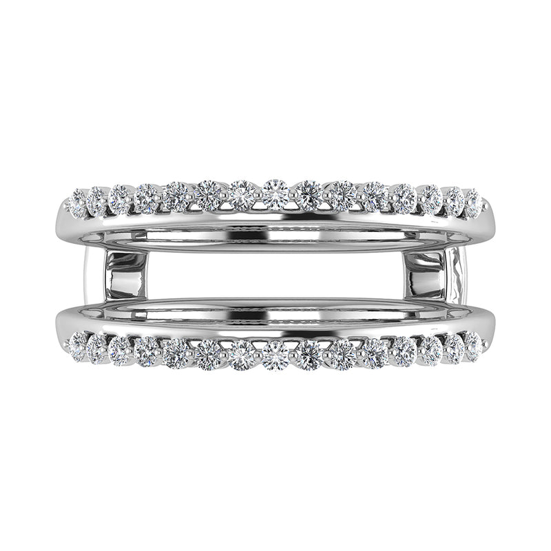 14K White Gold 1/2 Ct.Tw. Diamond Guard Ring